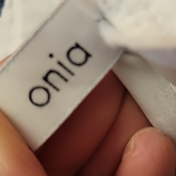 Onia Zinc Blue Textured Crochet One Piece Swimsuit NWT Quiet Luxury Minimalist - Picture 5 of 13